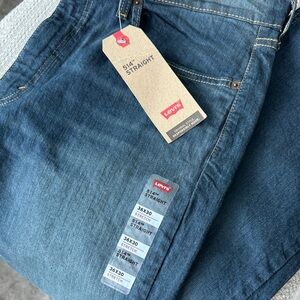 Levi's 514 Straight 36x30 Men's indigo Blue Stretch Regular Fit through thigh